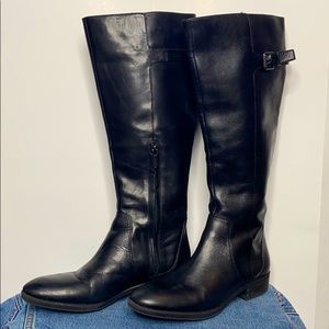 Sam Edelman Black Leather Tall Riding Boots 6.5